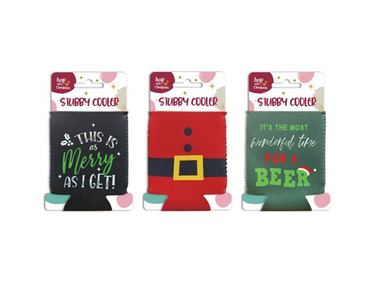 6x Christmas Stubby Holders