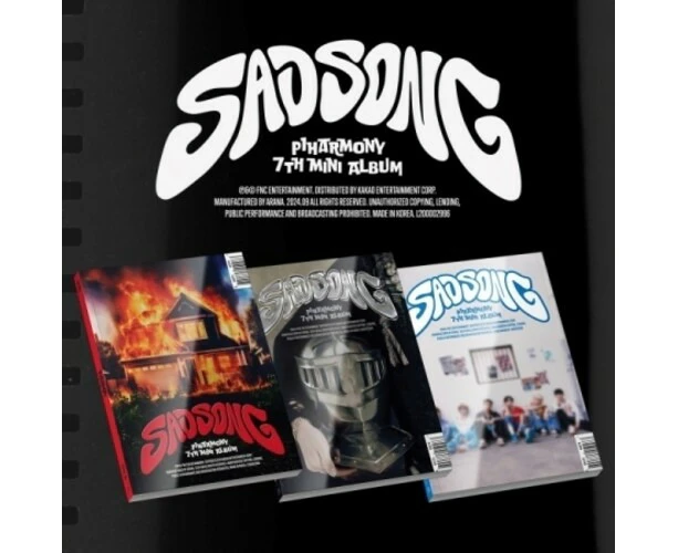 P1Harmony - Sad Song - incl. 88pg Photobook, Envelope, Postcard, Film Photo, Movie Ticket, Unit Photocard, Selfie Photocard + USA import
