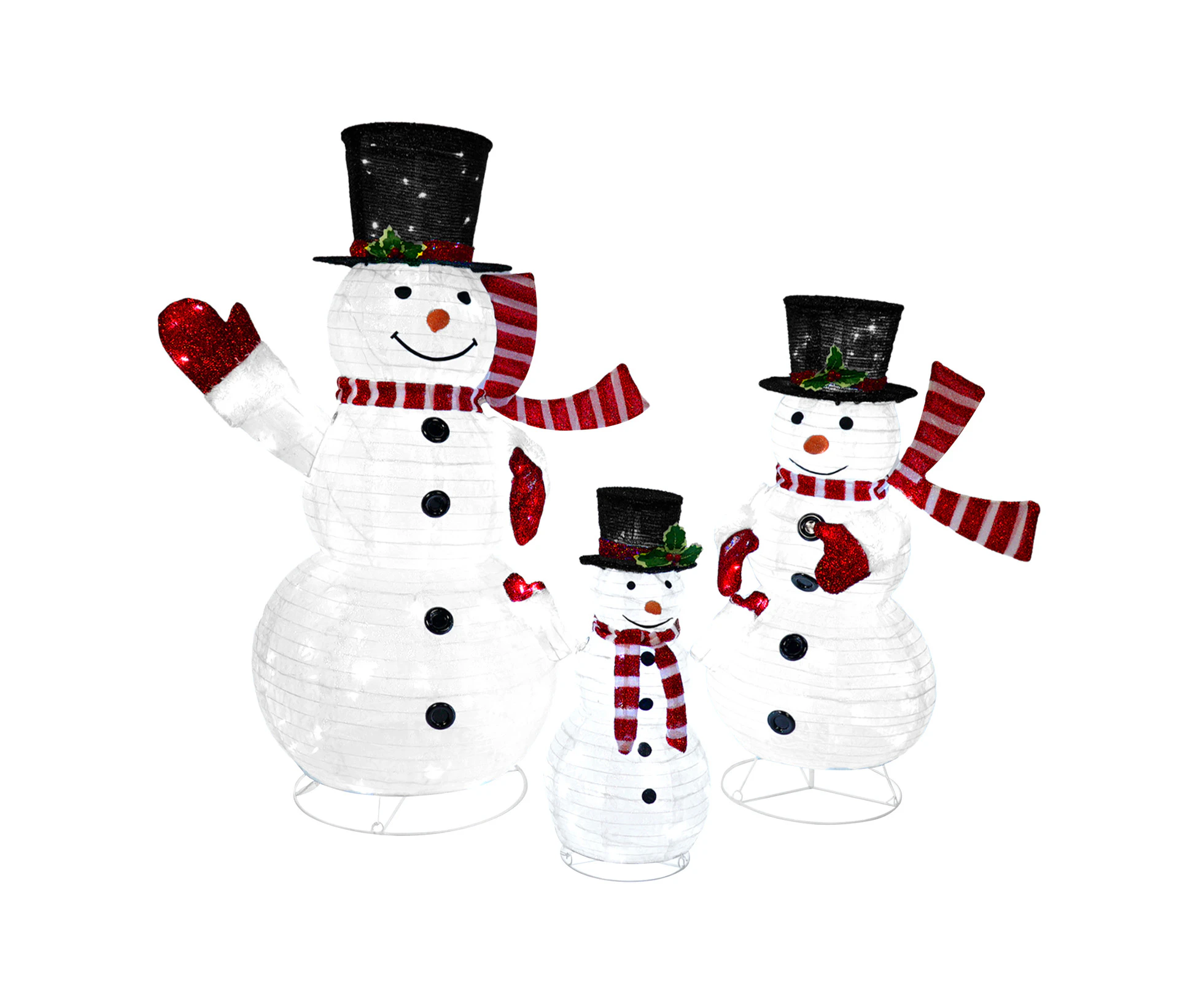 Festiva LED Motif Lights Christmas Lighted Snowman Family Xmas Decorations