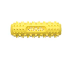 Dog Chew Toys Interactive Fun Teeth Cleaning Soft TPR Dog Toothbrush Dog Squeaky Toys for Indoor Outdoor Yellow