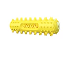 Dog Chew Toys Interactive Fun Teeth Cleaning Soft TPR Dog Toothbrush Dog Squeaky Toys for Indoor Outdoor Yellow