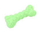 Squeak Bone Dog Toy Teeth Cleaning Squeaky Interactive Dog Bones for Small Medium Large BreedGreen