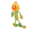 Pet Dog Cartoon Animal Toy Plush Cotton Rope Teeth Cleaning Anti Bite Molar Toy(Duck )