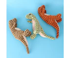 Pet Dinosaur Shape Plush Chew Toy Dogs Puppy Bite Squeaky Sound Interactive Toys