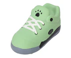 Latex Dog Toy Squeaky Soft Interactive Shoe Shape Puppy Chewing Toy for Indoor Outdoor Training Green