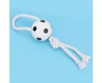 Pet Toy Molar Tooth Cleaning for Dogs Football Basketball Rugby Chew Cotton Rope (Football)