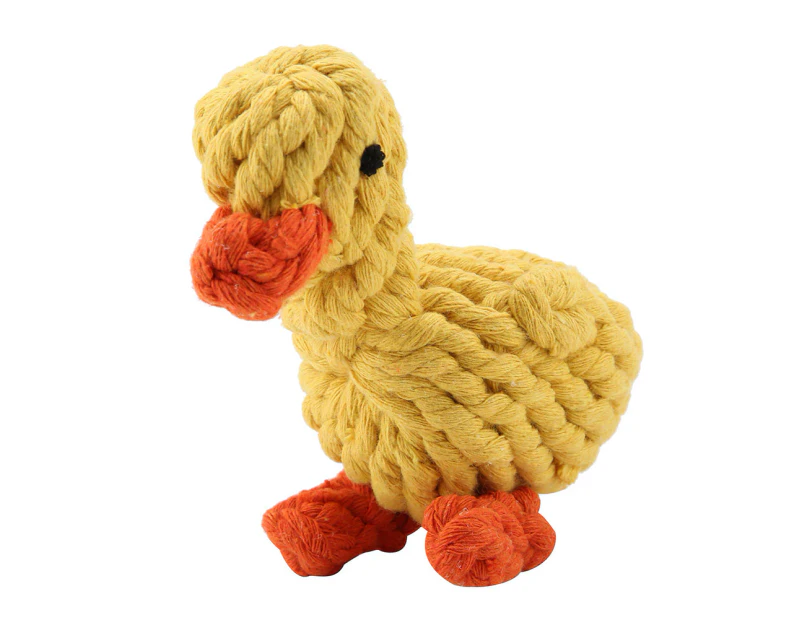 1Pc Cute Duck Shaped Dog Toy Cotton Rope Dogs Puppy Chew Fetch Toys