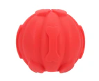 Pet Dog Soft Silicone Non-toxic Sounding Teeth Cleaning Protection Biting Ball Toy (red)