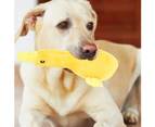 Plush Pet Dog Chew Toys Yellow Duck Shape Dogs Puppy Bite Squeaky Sound Interactive Toy