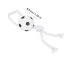 Pet Toy Molar Tooth Cleaning for Dogs Football Basketball Rugby Chew Cotton Rope (Football)