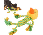 Pet Dog Cartoon Animal Toy Plush Cotton Rope Teeth Cleaning Anti Bite Molar Toy(Duck )