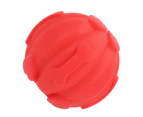 Pet Dog Soft Silicone Non-toxic Sounding Teeth Cleaning Protection Biting Ball Toy (red)