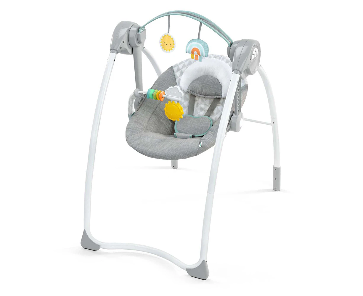 Ingenuity Sun Valley Milestone Baby/Infant/Newborn Portable Swing Grey 0m+