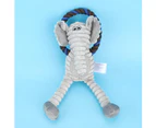 Soft Plush Pet Sounding Teeth Cleaning Protection Chewing Biting Interactive Training Toy for DogsElephant