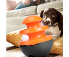 Pet Dog Tumbler Feeder Rail Ball Toys Feeding Leakage Food Puzzle Training Playingblack