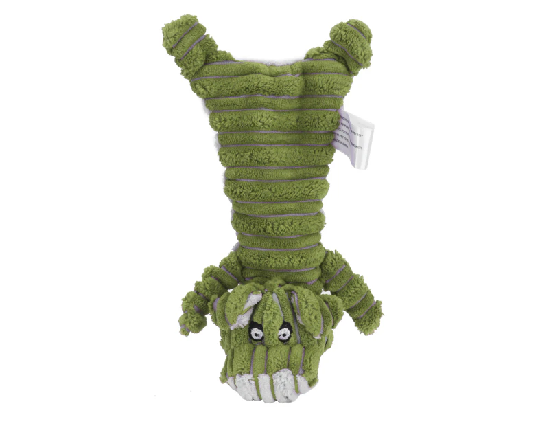 Pet Vocal Toy Corduroy Puppy Cat Biting Training Interative Plaything for Small Medium DogGreen