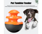 Pet Dog Tumbler Feeder Rail Ball Toys Feeding Leakage Food Puzzle Training Playingblack