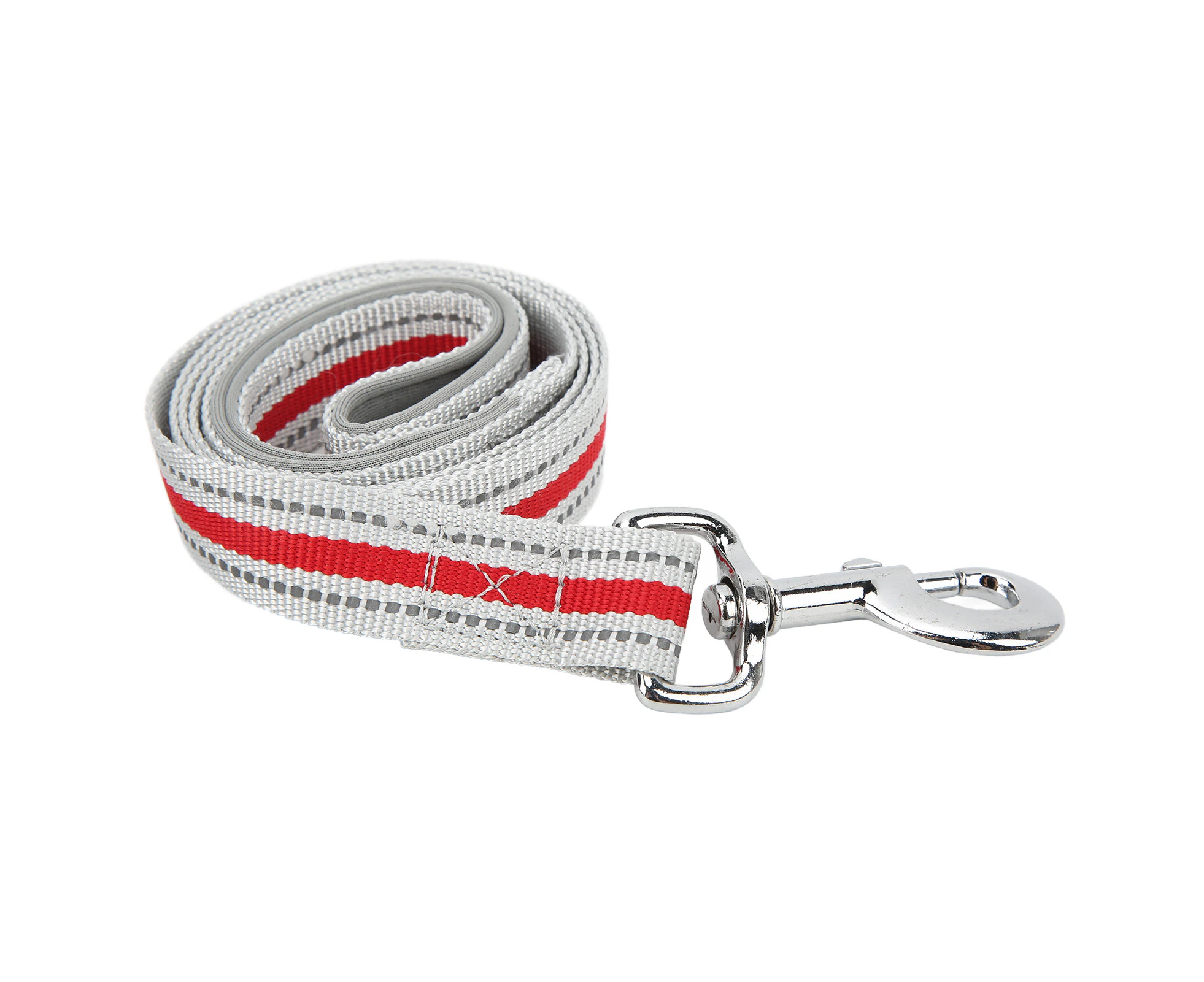 Dog Leash Reflective Nylon 360° Rotatable Hook Pet Traction Rope with Padded Handle for Walking TrainingRed S