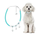 Quality Pet Adjustable Cute Necklace Collars with Bell for Most of Dog Cat Supplyblue XS