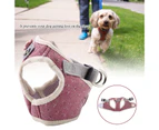 Cotton Blend Breathable Pet Cat Dog Vest Chest Strap with Pulling Rope(Red, M)