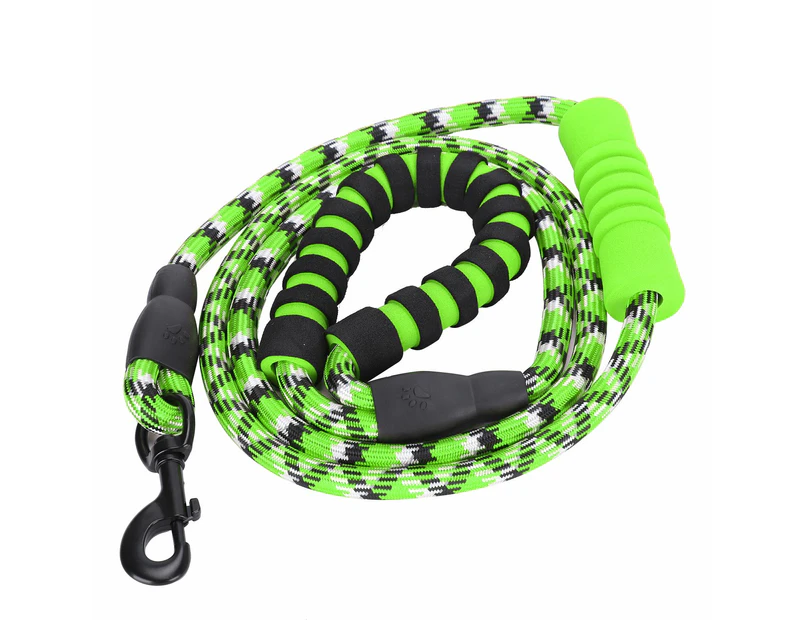 Reflective Pet Pulling Leash Safety Rope for Medium Large Dogs Running Walking TrainingGreen