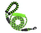 Reflective Pet Pulling Leash Safety Rope for Medium Large Dogs Running Walking TrainingGreen