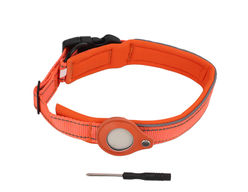 Dog Collar Anti Lost Locating Tracking Nylon Reflective Dog Collar for Hiking Climbing Jogging48-55cm