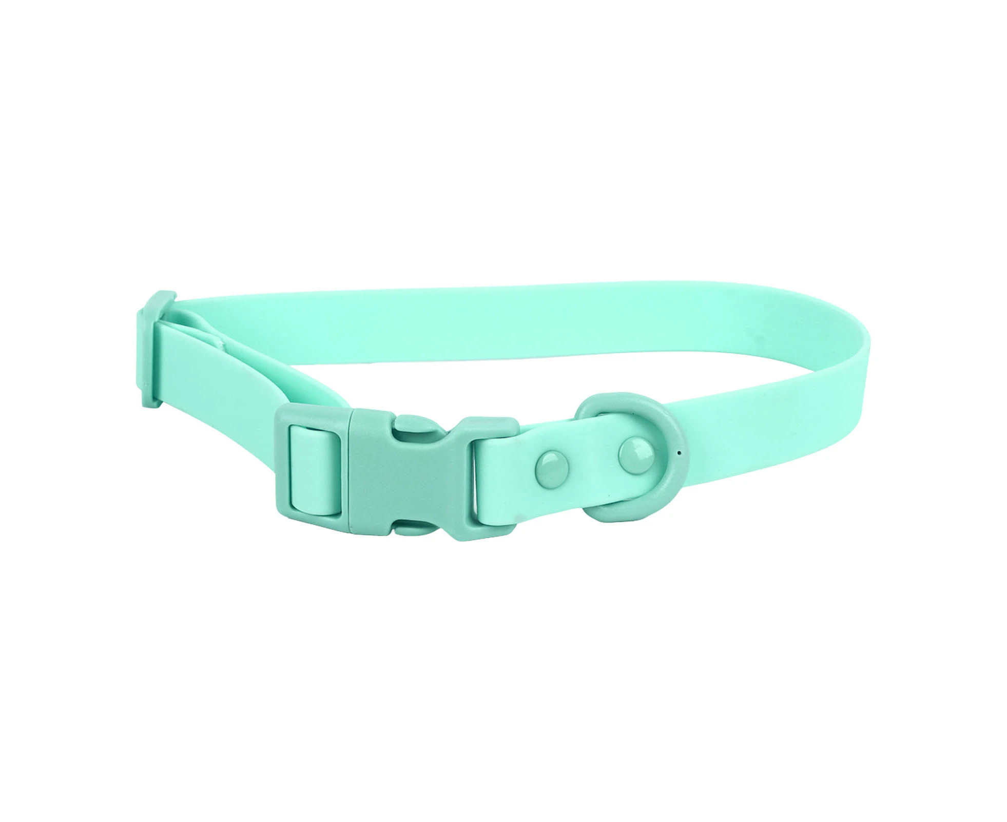 Adjustable Dog Collar Waterproof Rustproof Easy to Clean Soft Flexible Comfortable PVC Dog Collar for Dogs Cats Pets Green 31‑50cm/12.2‑19.7in Adjusta