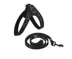 Durable Pet Dog Walking Chest Back Traction Rope Harness with Reflective Patterns (S)