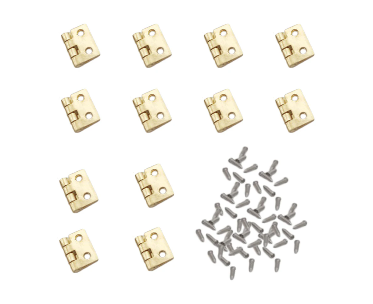 12pcs Fittings Hinge Minihouse Decoration Supplies Props With 48 Screws