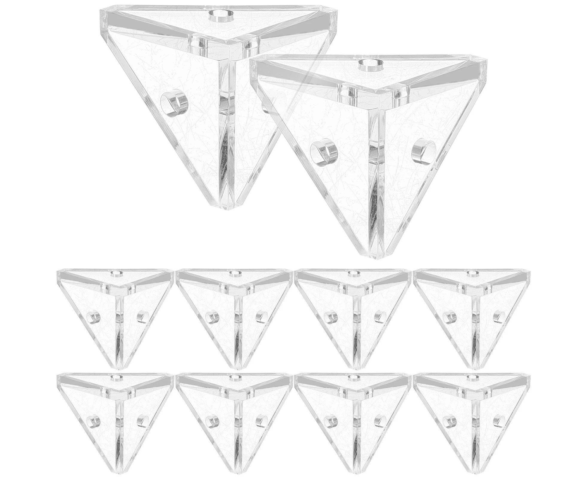 10pcs Corner Brackets Triangle Corner Braces Acrylic Corner Brackets for Repairing Furniture