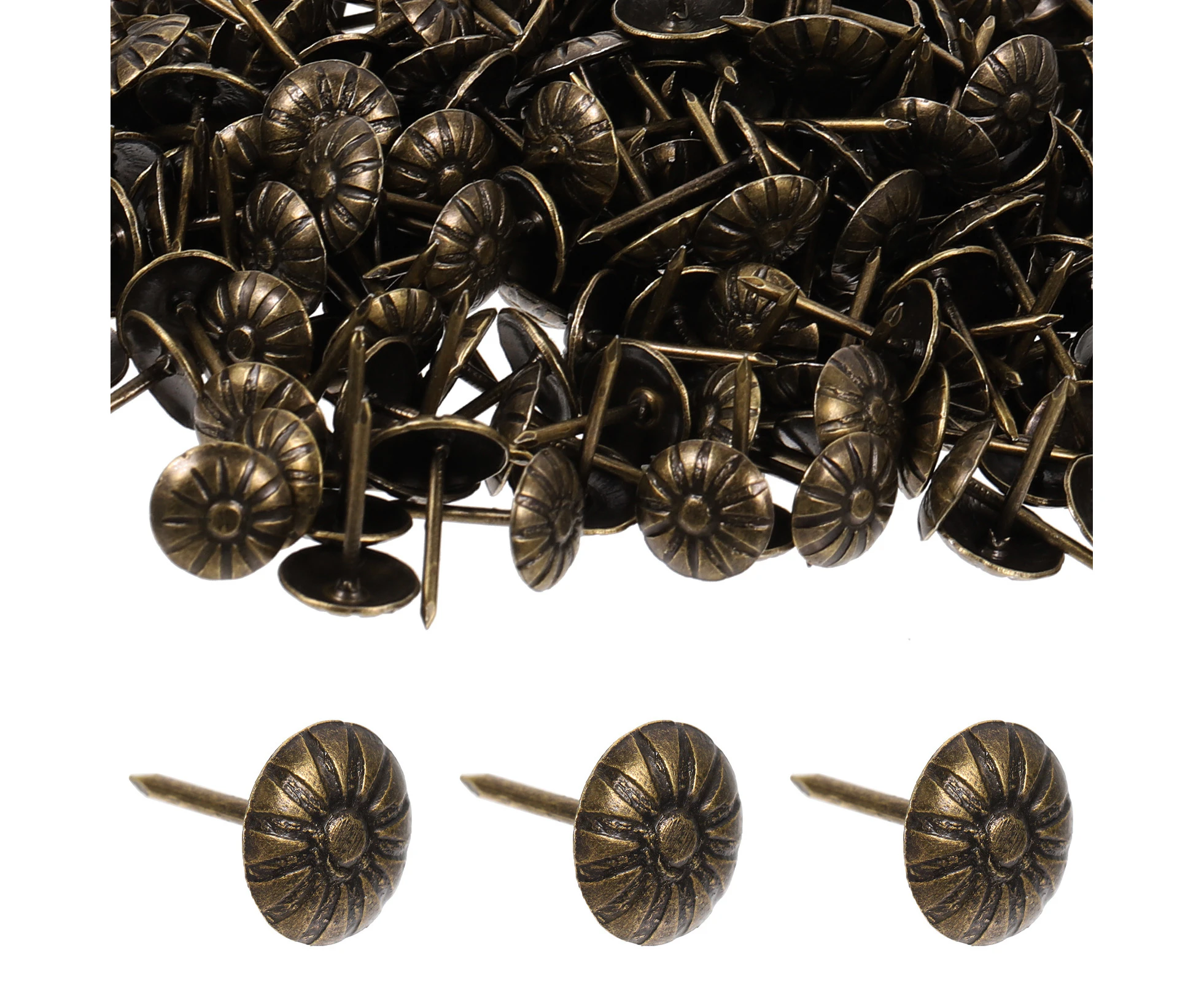 300pcs Iron Upholstery Tacks Furniture Upholstery Nails Vintage Push Pin