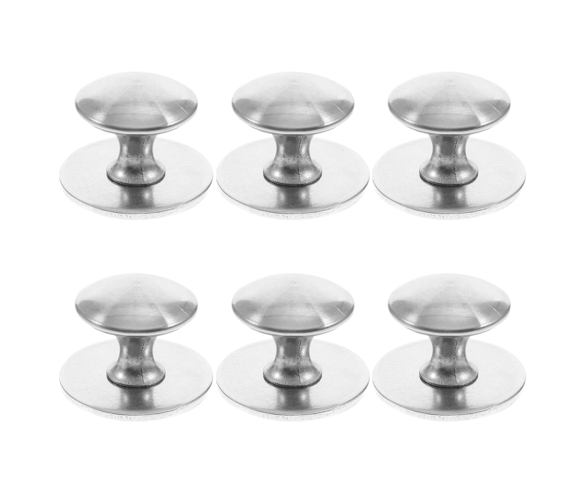 6pcs Round Knob Cupboard Wardrobe Door Knobs Aluminum Alloy Drawer Pull Handles