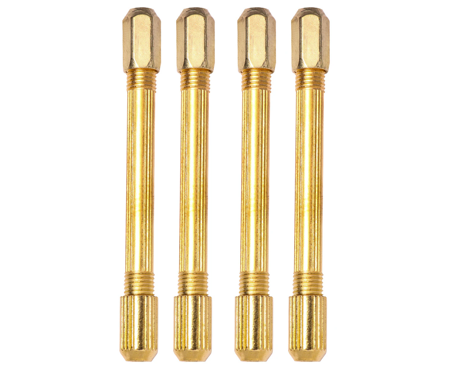 4Pcs Mini Hand Drill Carving Tool Watch Repairing Drill Double-Head Drill Golden (Square Head)