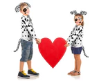 Kids-Animal Costume Spotty-Dog Ears Headband Bowtie Tail Nose Gloves 1/2/3/4 - Cow 2