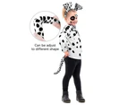 Kids-Animal Costume Spotty-Dog Ears Headband Bowtie Tail Nose Gloves 1/2/3/4 - Cow 2