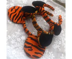 Tiger Costume Set Tiger Ears Nose Tail Tie Tutu Skirt Animal Fancy-Costume Kit - Super soft A