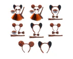 Tiger Costume Set Tiger Ears Nose Tail Tie Tutu Skirt Animal Fancy-Costume Kit - Super soft A