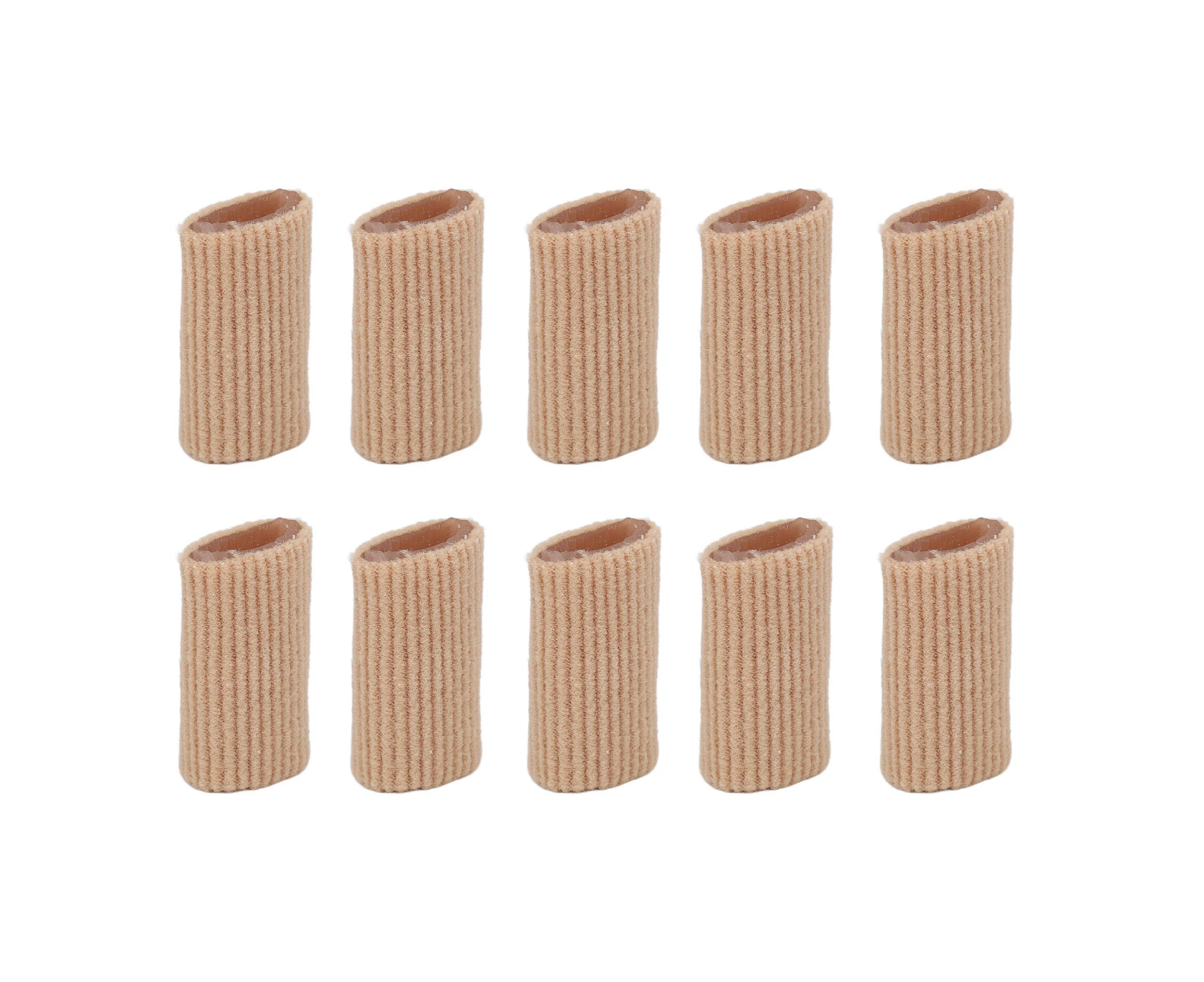 2024 10pcs Toe Cushion Tube Soft Silicone Finger Toe Sleeves Corn Pad Protector for Blisters Calluses S 1.2 X 0.6in