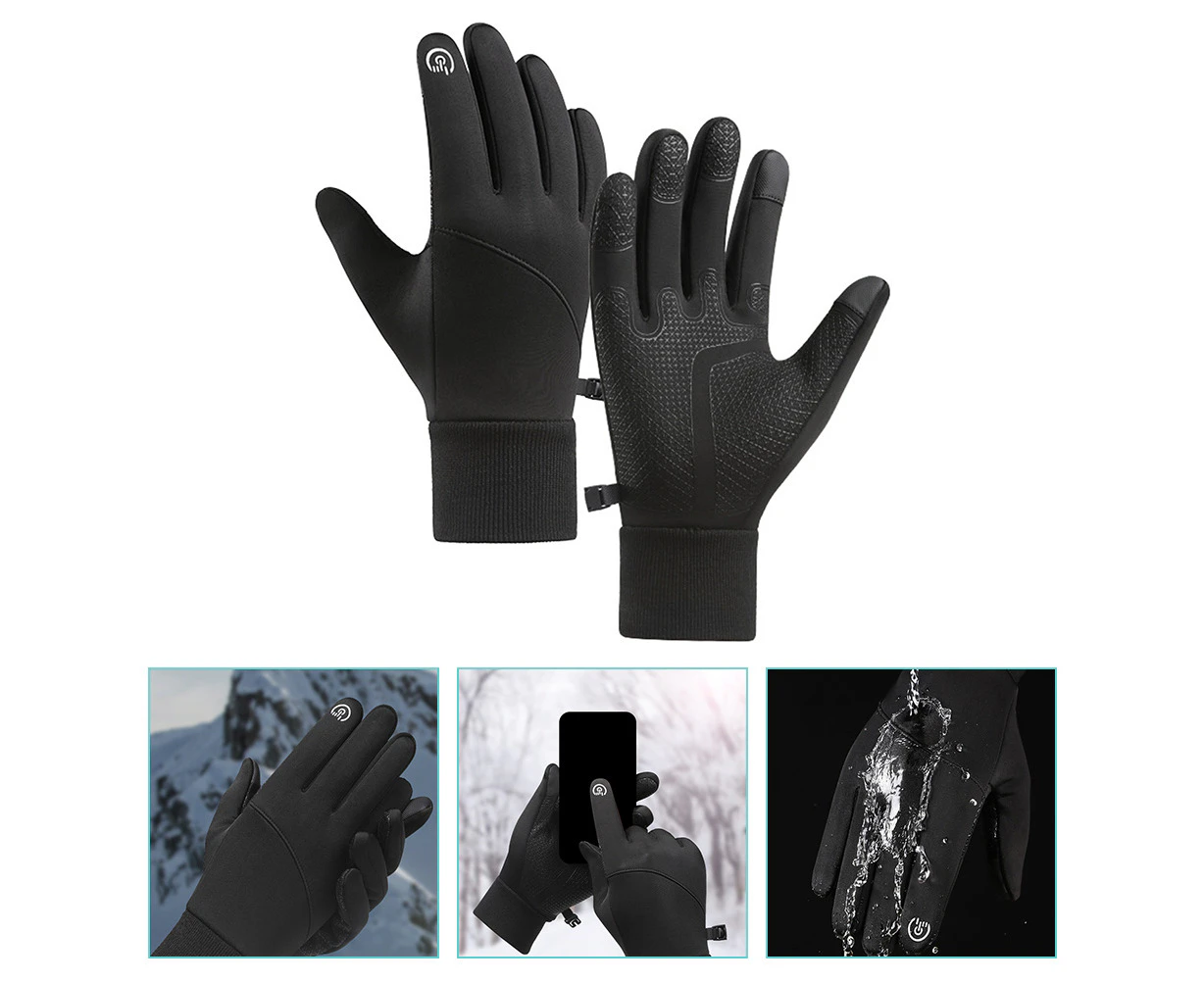 1 Pair of Bike Gloves Warming Fitness Gloves Nonslip Gloves Screen Touch Gloves Warm Sports Gloves