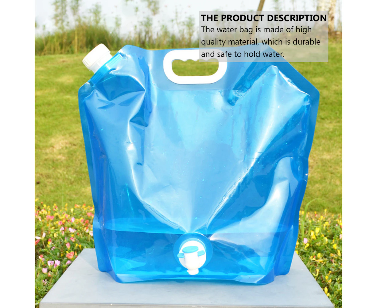 2pcs Large Capacity Foldable Water Bag Outdoor Activity Water Storage Bag