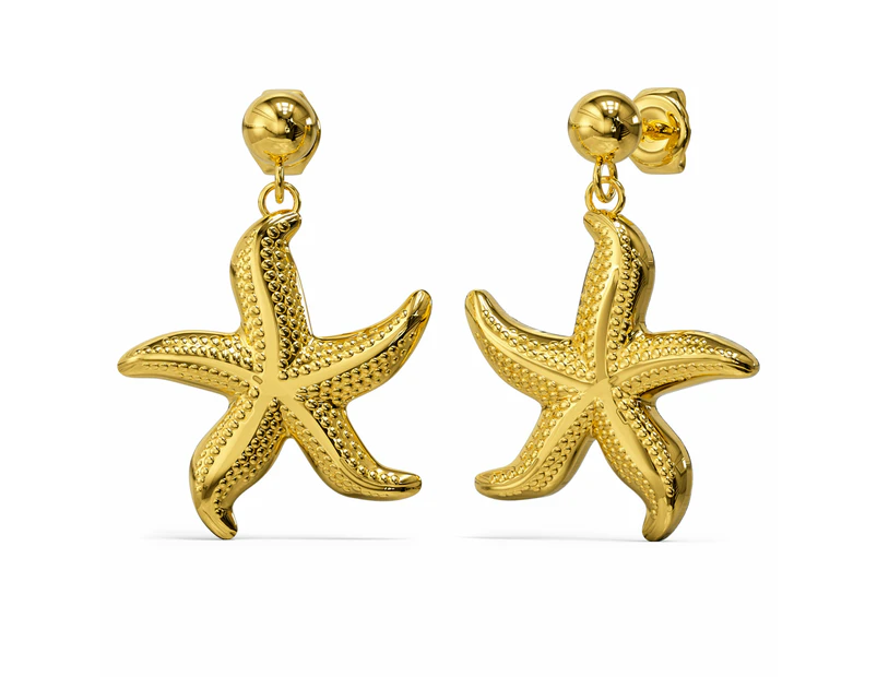 Starfish Gold Stud Earrings