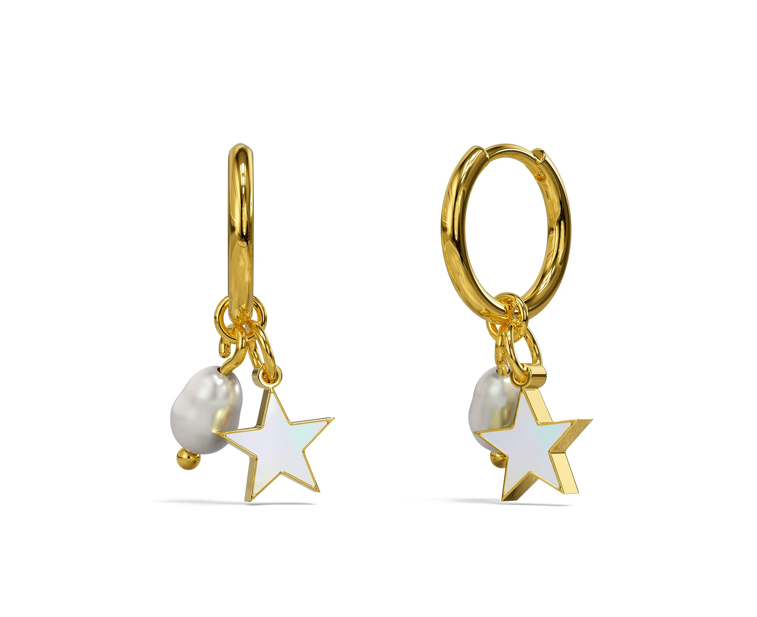 Star & Pearl Earrings