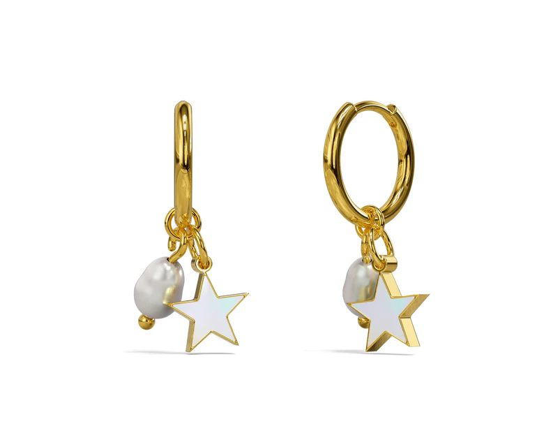 Star & Pearl Earrings