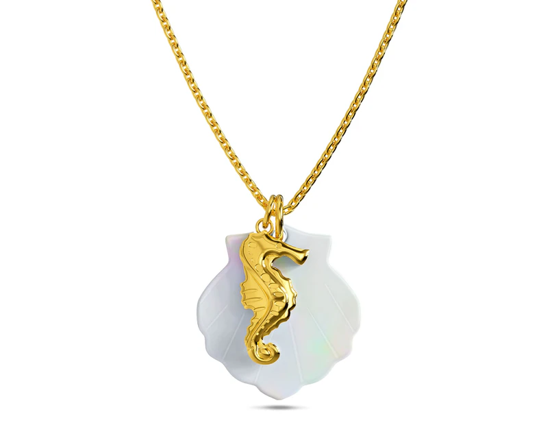 Seahorse & Shell Pendant Necklace