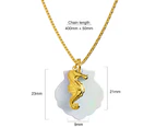 Seahorse & Shell Pendant Necklace