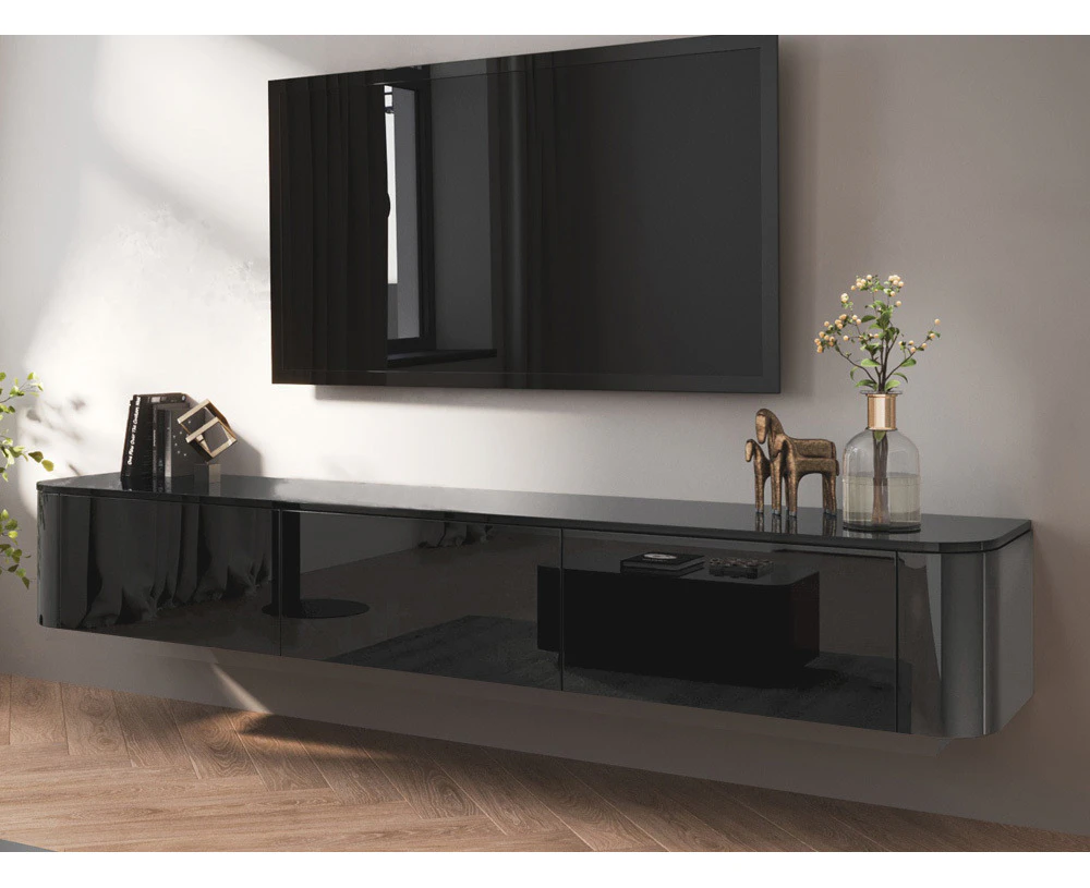 Black Sentara Floating TV Unit