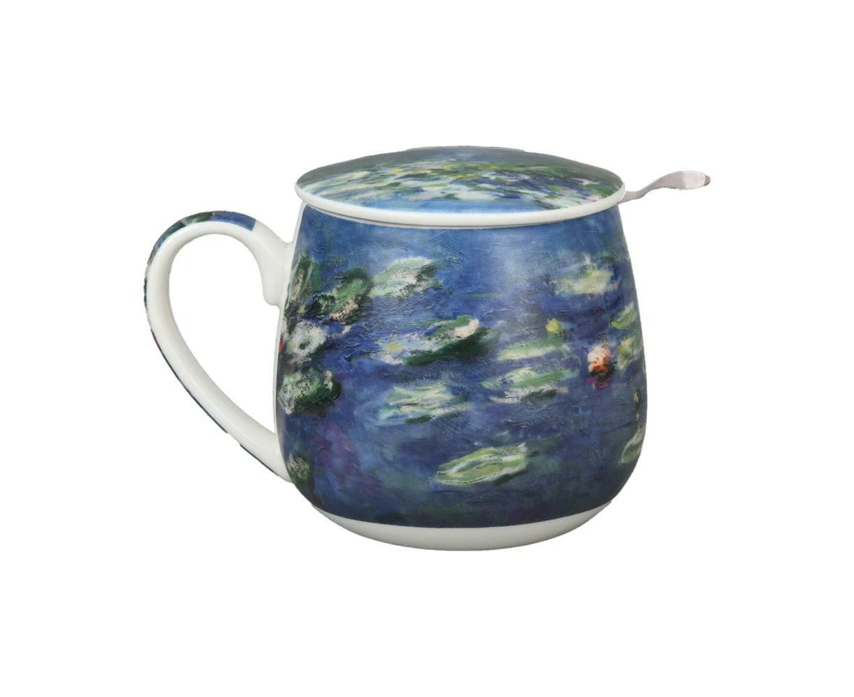 Artico Mug with Tea Infuser Claude Monet Water Lilies BM09