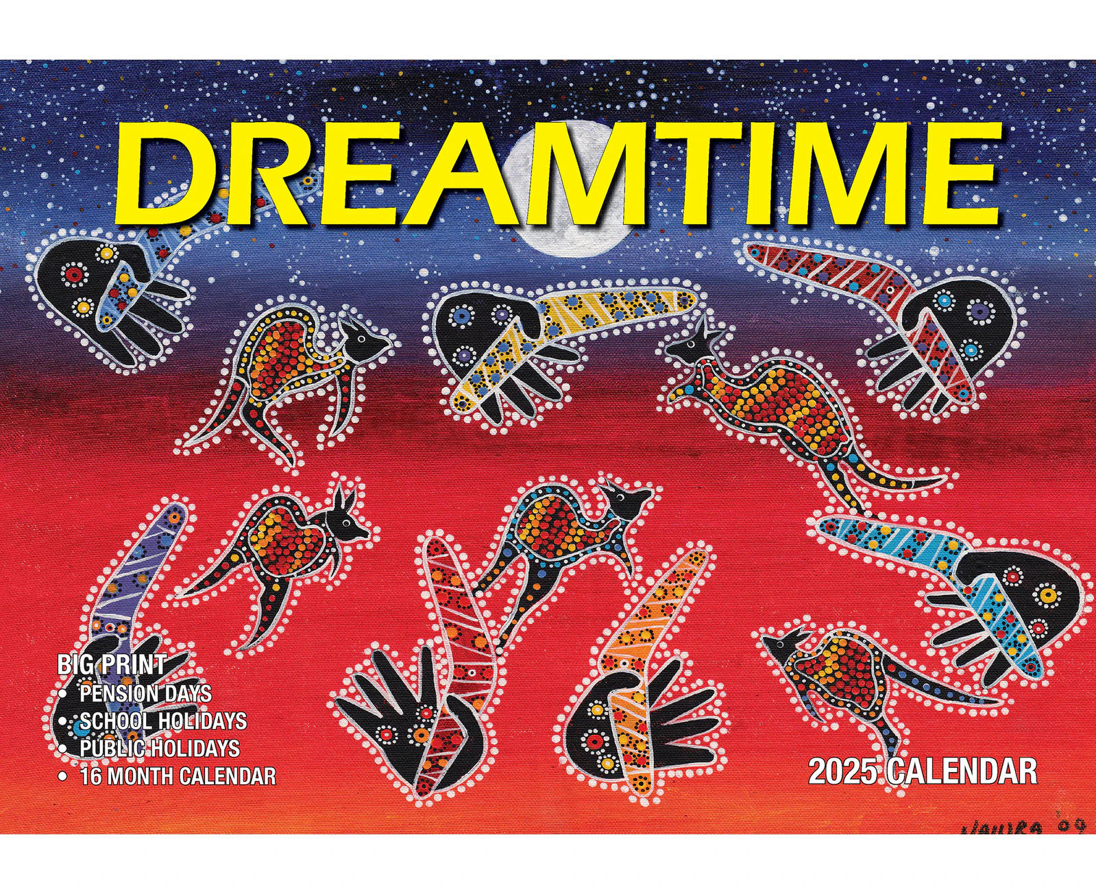 2025 Calendar Big Print Dreamtime Wall Bartel BP515