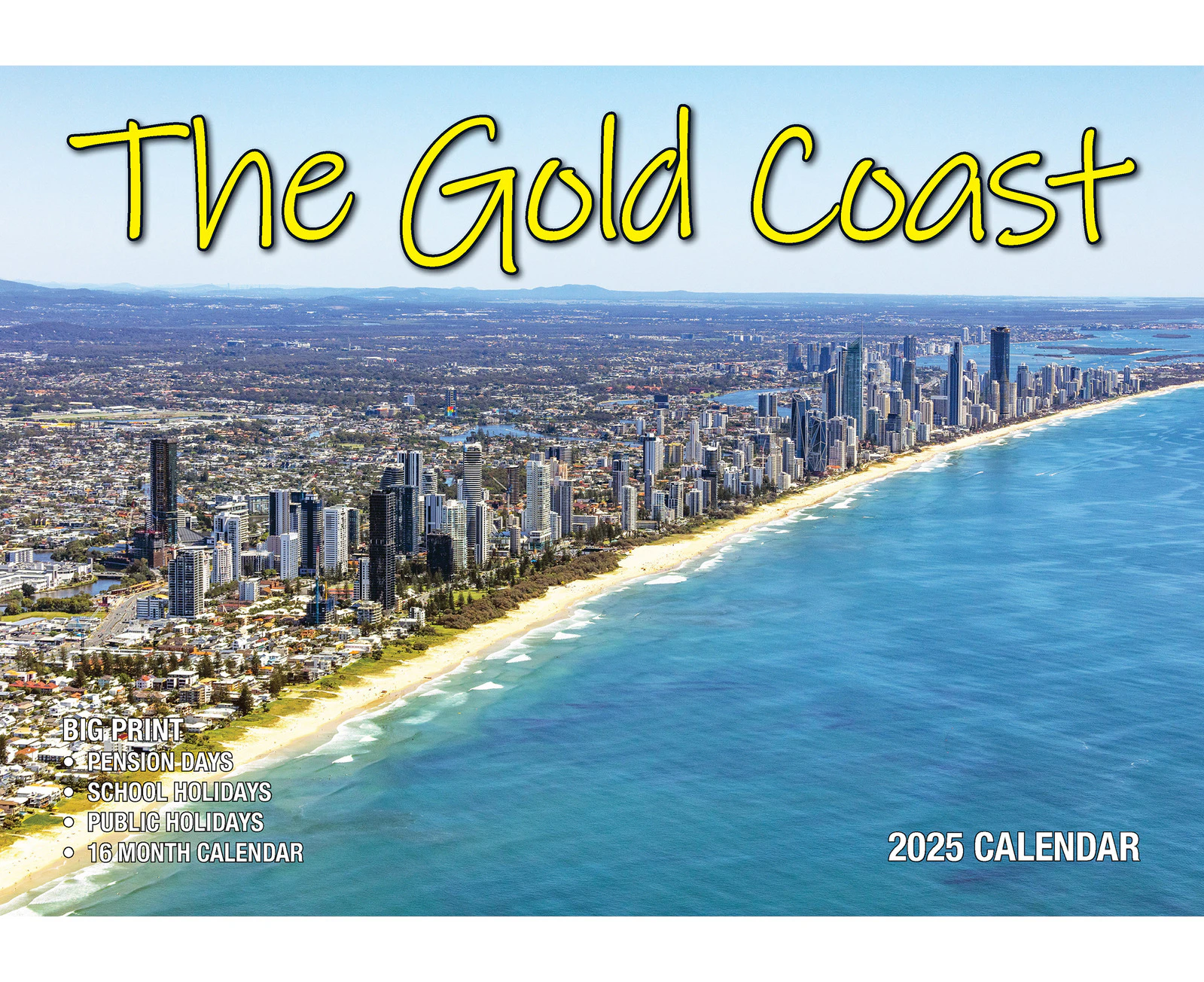 2025 Calendar Big Print The Gold Coast Wall Bartel BP527